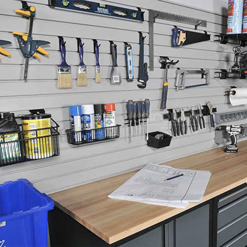 Painel Slatwall do organizador da parede da garagem do Pvc Slatwall do armazenamento da parede de Unipower