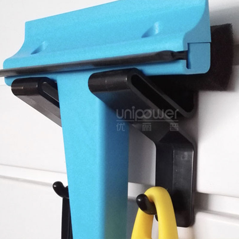 Painel de parede de garagem de ripas, organizador doméstico, ganchos de plástico Slatwall