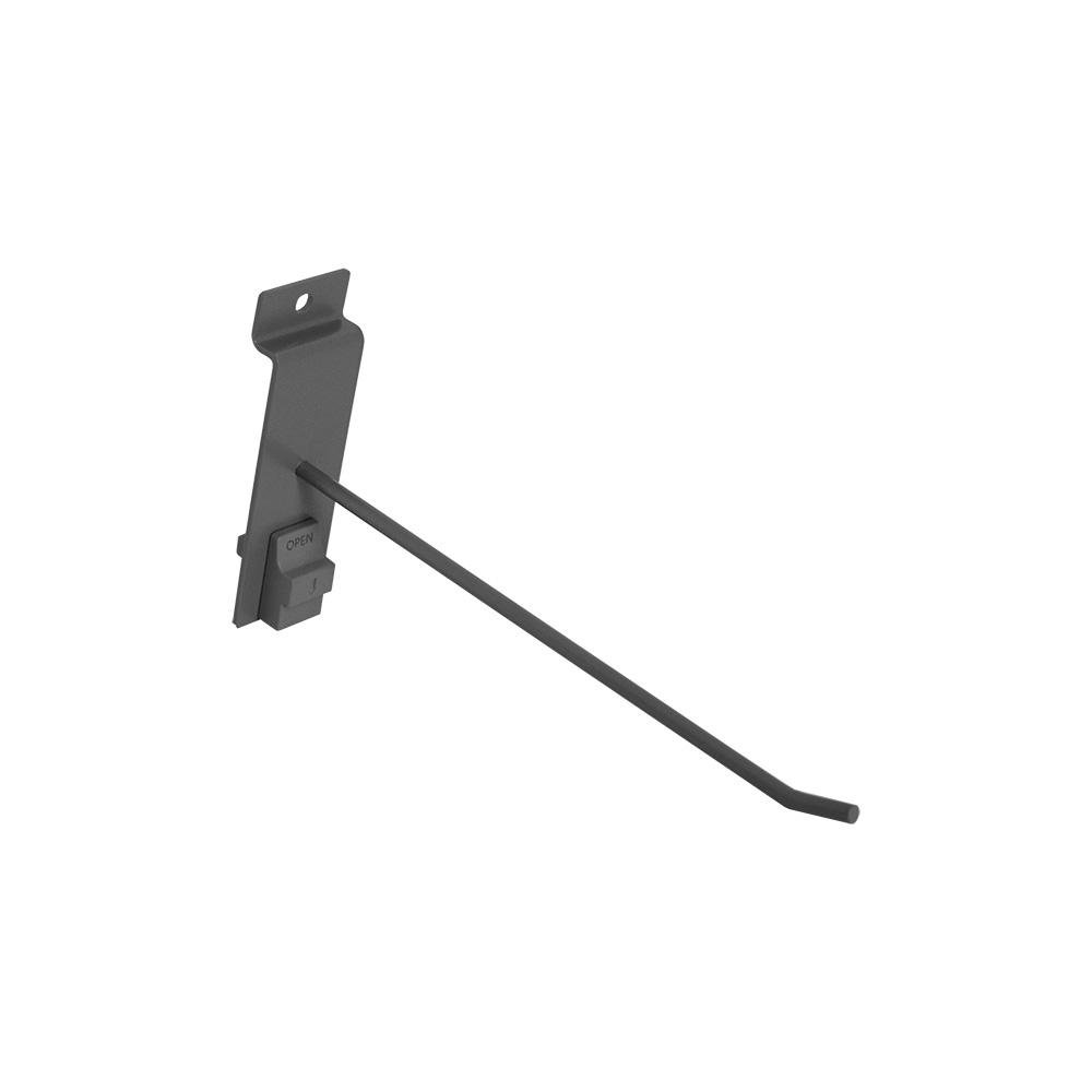 Ganchos de supermercado Slatwall de metal para supermercado que penduram gancho de chapeamento de exibição de mercadorias 