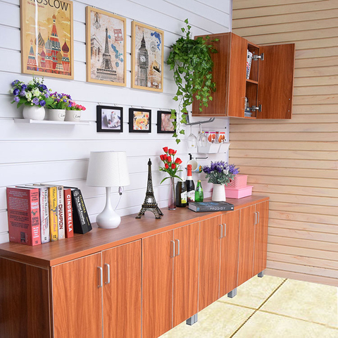 Fabricação de Slatwall de PVC com preço de atacado para exibição de garagem de armazenamento