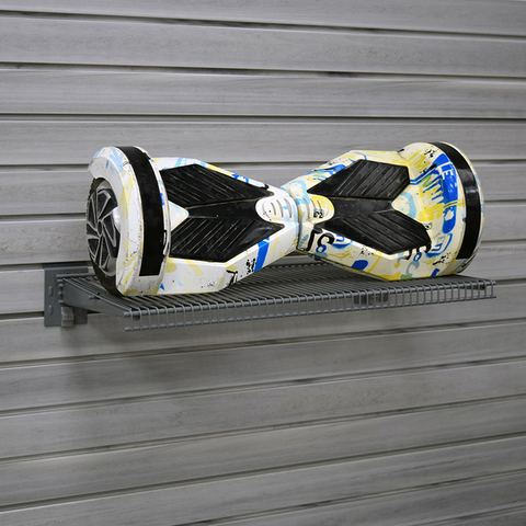 Prateleira de metal montada na parede de 24 polegadas, rack de armazenamento de garagem, suportes de aço carbono, prateleiras de slatwall 