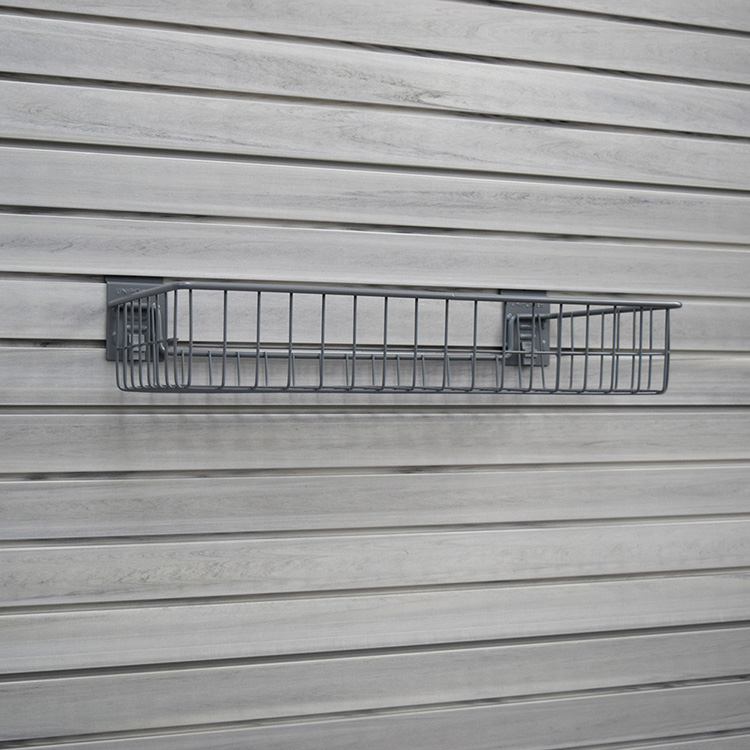 Sistema de exibição de venda quente Slatwall multifuncional 12 'X24' cestas de metal 